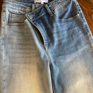 Size 1 Risen Asymmetrical High Rise Jeans-Like New